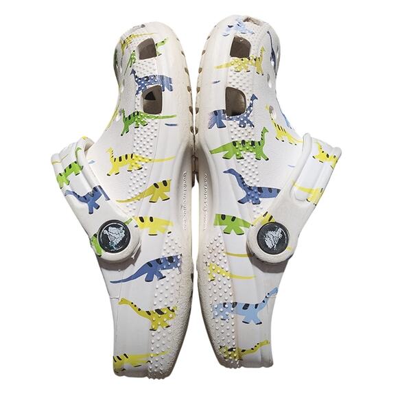 Crocs Unisex Slip-Ons Classic Character Dinosaur Print Clog Size J3 - Picture 5 of 7